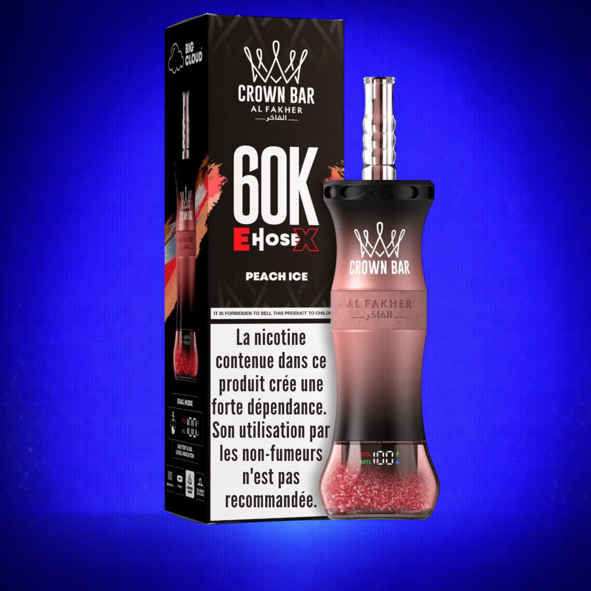 Puff Al Fakher 60K E-HoseX Crown Bar - Image 2