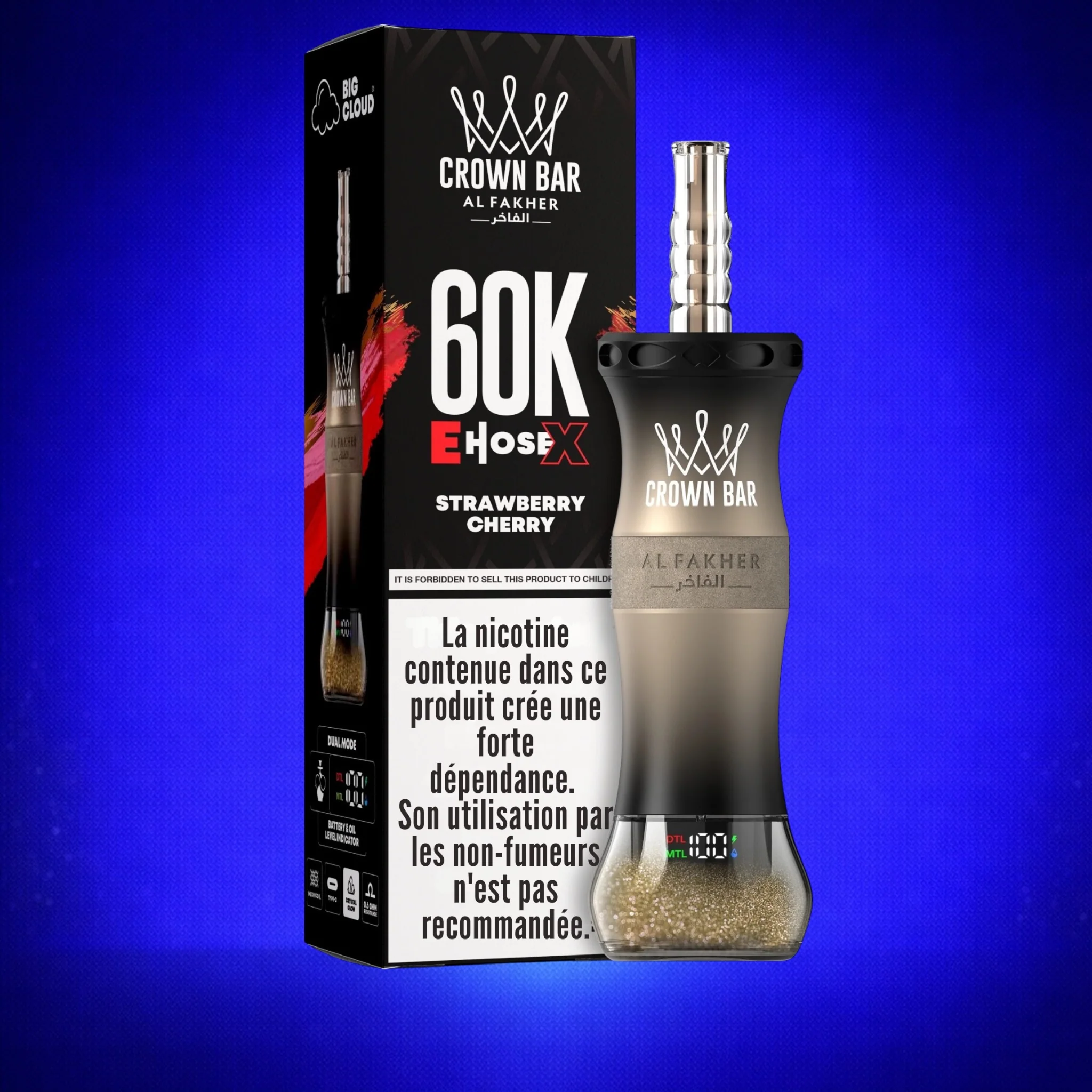 Puff Al Fakher 60K E-HoseX Crown Bar - Image 3