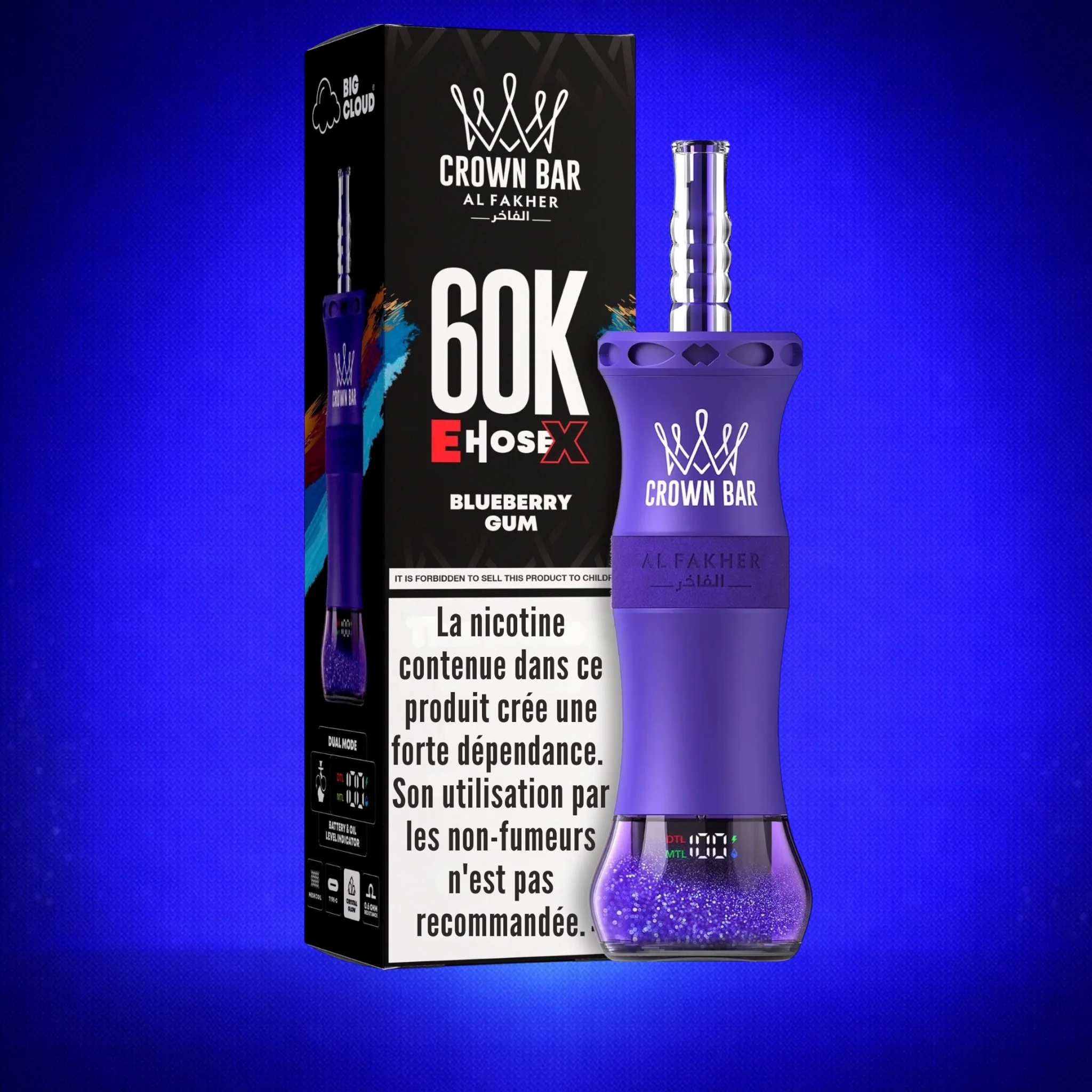 Puff Al Fakher 60K E-HoseX Crown Bar - Image 4